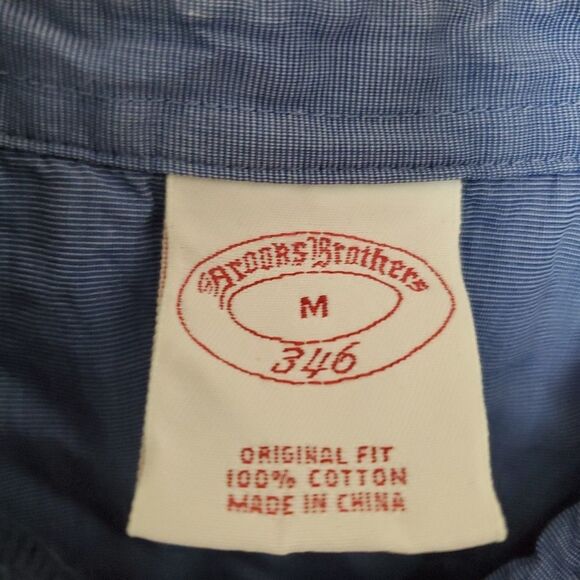 Brooks Brothers 346 Mens M Original Fit Polo Shirt Red Striped Short Sleeve - Picture 5 of 16